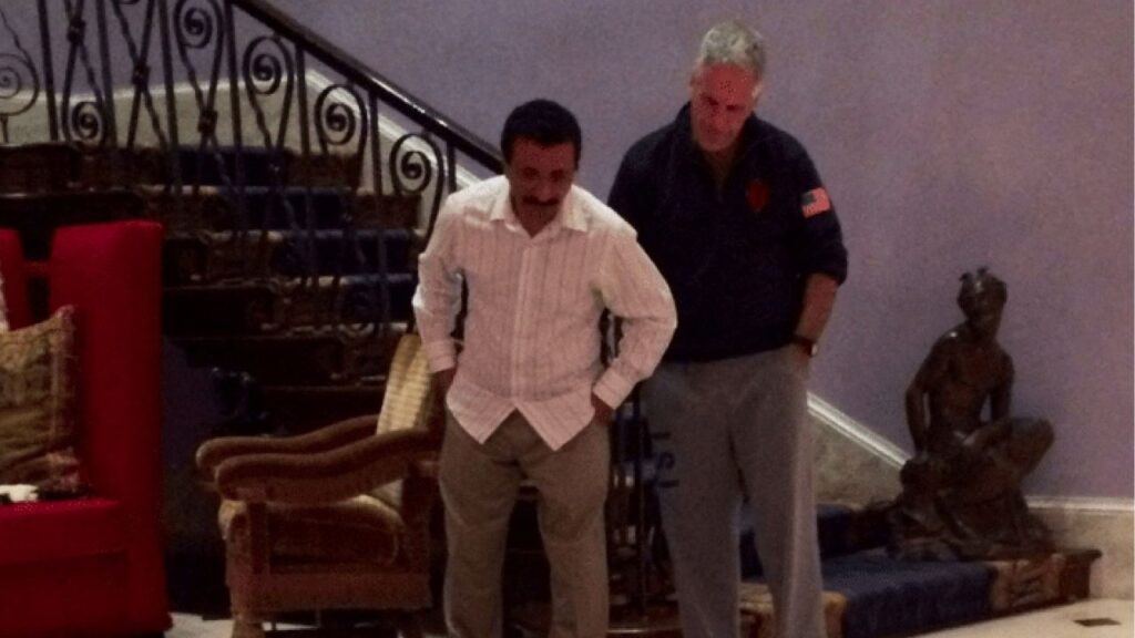 An undated photograph released by the U.S. Department of Justice shows a structure, which Jeffrey Epstein referred to as a mosque, on Little Saint James, his private island in the Caribbean. Epstein’s messages cast light on an unusual building on his private island and show how his connections helped him secure tapestries from Mecca for it. (U.S. Department of Justice via The New York Times)