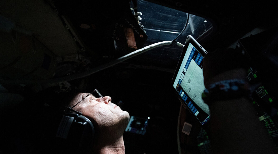 NASA astronaut and Artemis II Commander Reid Wiseman takes a moment during the seven-hour lunar observation period where the crew reported to the ground team their observations including color nuances, which will help enhance scientific understandings of the Moon, April 6, 2026. (NASA/Handout via Reuters)