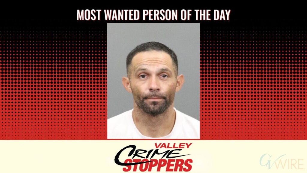 Christopher James Quintana is Valley Crime Stoppers' Most Wanted Person of the Day for April 1, 2026. (Valley Crimes Stoppers)