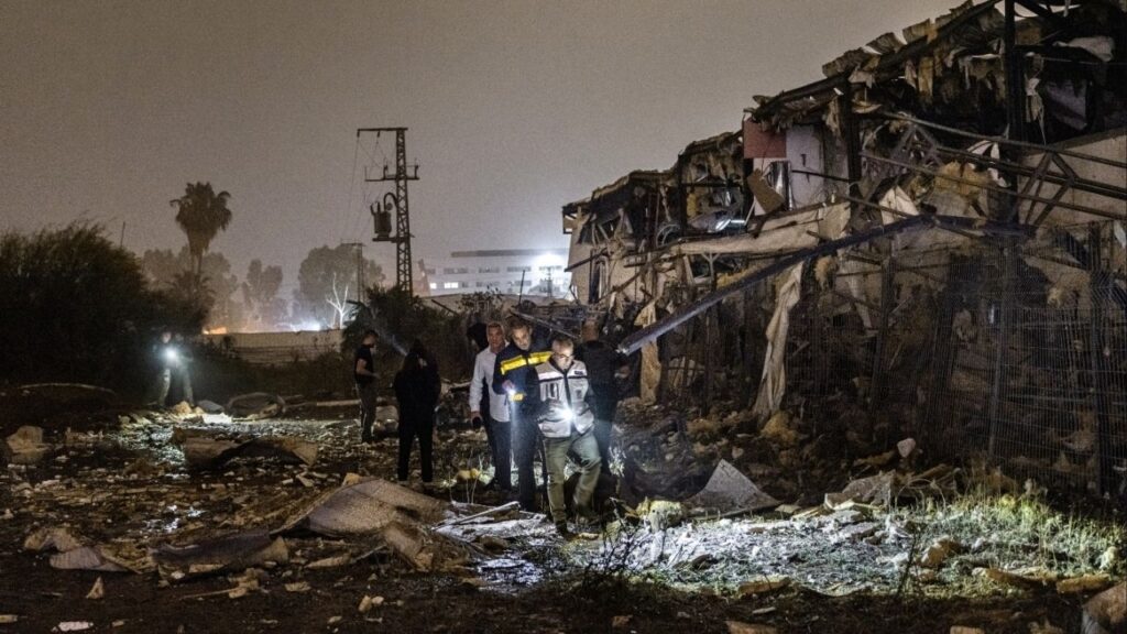 Damage to an industrial zone in Petah Tivka, Israel, after an Iranian missile strike on Thursday, April 2, 2026. The U.S. and Israeli militaries have destroyed many of Iran’s ballistic missiles and launchers in airstrikes. But a large number are undamaged, and Iran continues to launch missiles and drones. (Amit Elkayam/The New York Times)