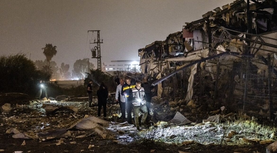 Damage to an industrial zone in Petah Tivka, Israel, after an Iranian missile strike on Thursday, April 2, 2026. The U.S. and Israeli militaries have destroyed many of Iran’s ballistic missiles and launchers in airstrikes. But a large number are undamaged, and Iran continues to launch missiles and drones. (Amit Elkayam/The New York Times)