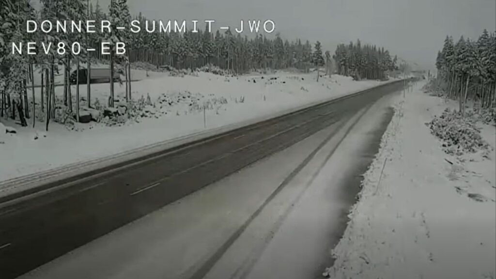 Donner Summit snow on April 1, 2026. (Caltrans)