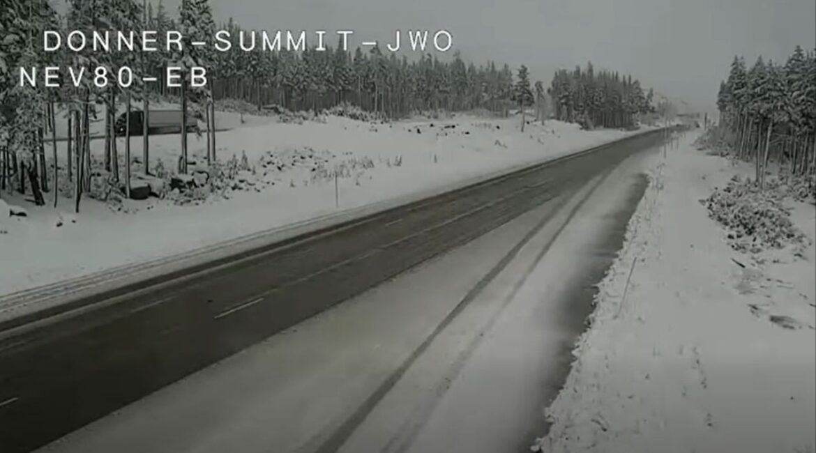Donner Summit snow on April 1, 2026. (Caltrans)