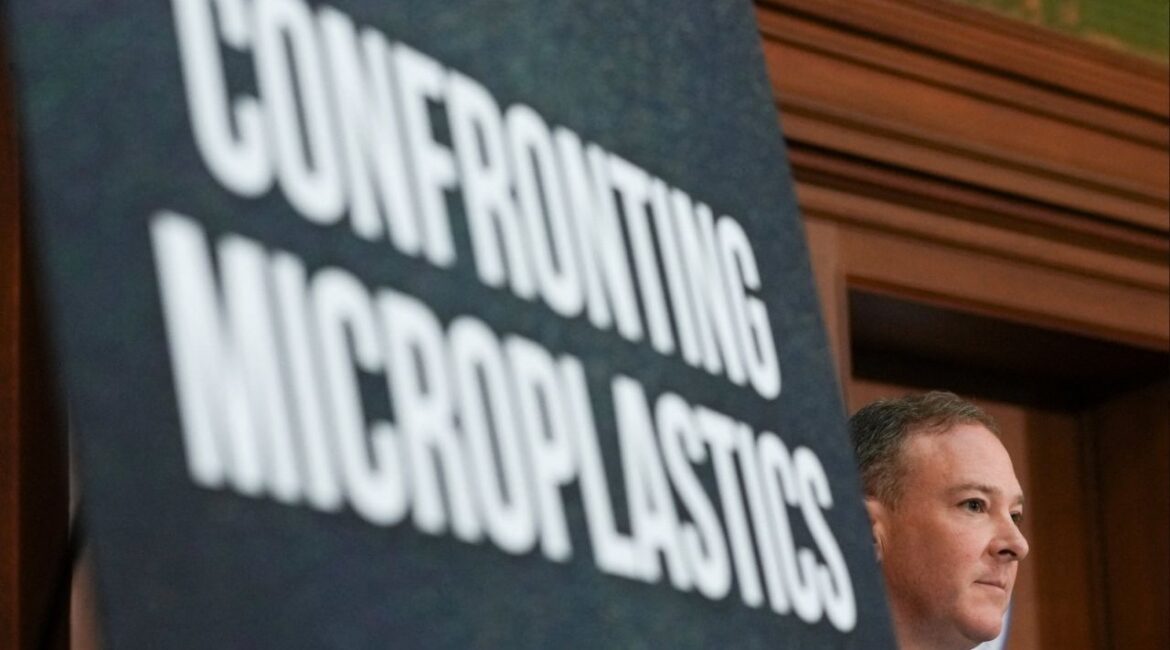 Environmental Protection Agency (EPA) Administrator Lee Zeldin looks on during an announcement on microplastics at the EPA headquarters in Washington, D.C., U.S., April 2, 2026. (Reuters/Ken Cedeno)