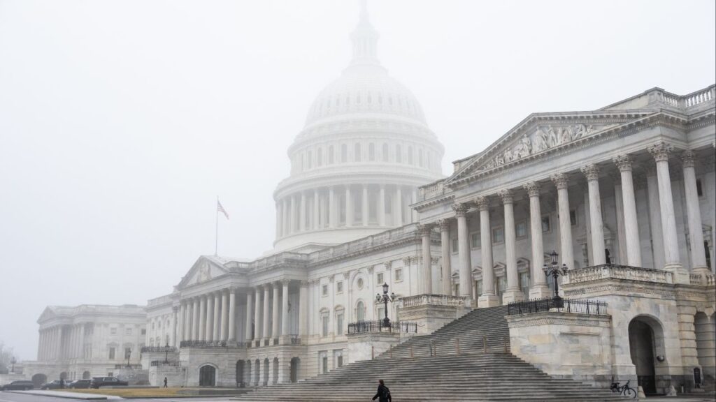 Fog covers The U.S. Capitol in Washington, March 5, 2026. President Trump has tried to cut funding for virtually every federal program that addresses climate change. But Congress has been pushing back, sometimes with surprising bipartisan support. (Eric Lee/The New York Times)