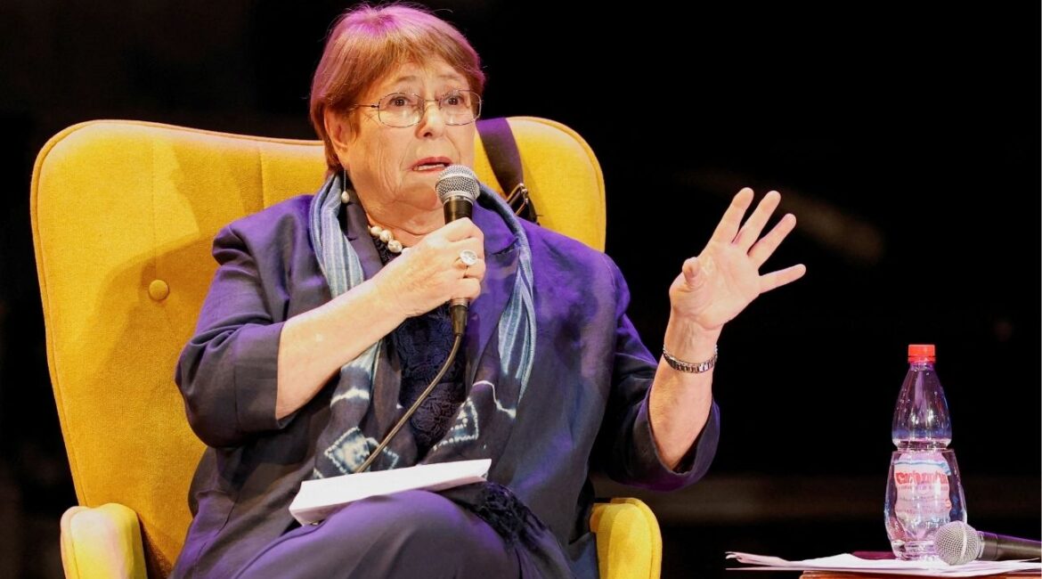 Former Chilean President Michelle Bachelet, a candidate for UN Secretary-General, speaks at an event commemorating the 20th anniversary of the first government presided over by a woman at the University of Valparaiso in Valparaiso, Chile, March 31, 2026. (Reuters File)