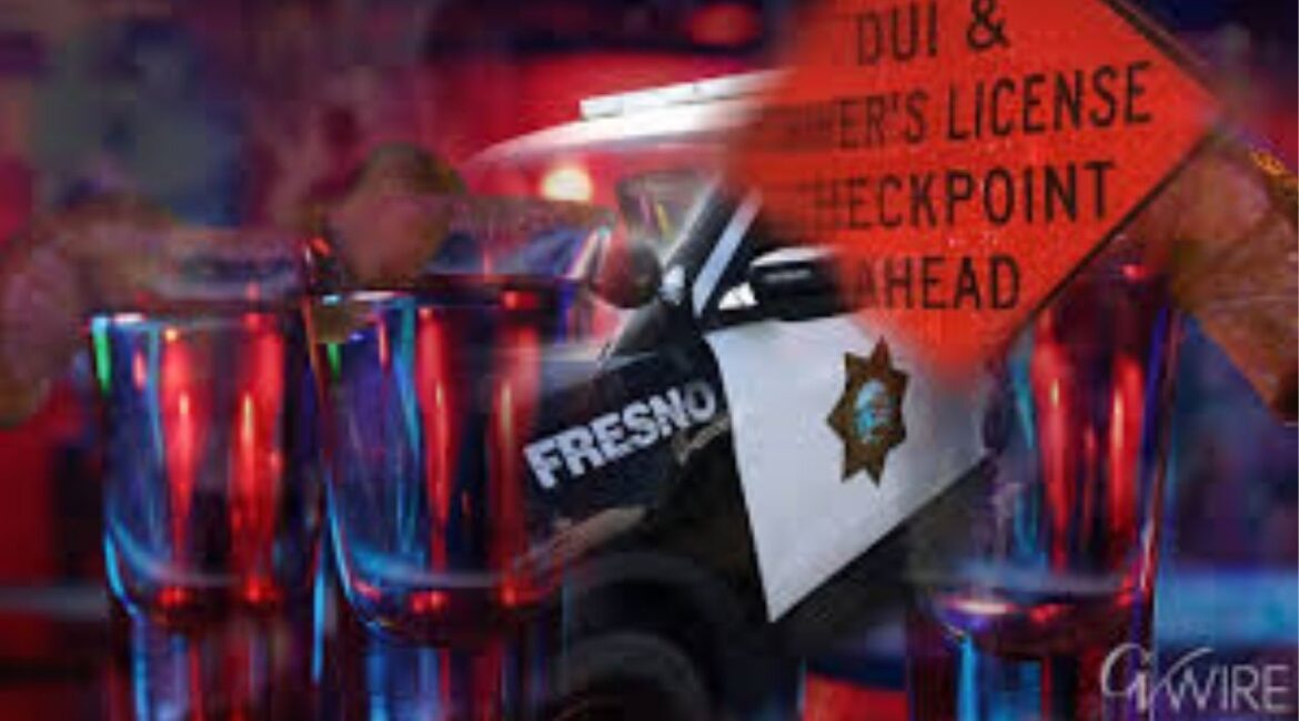Fresno police arrested 12 drivers on suspicion of DUI during a Saturday, April 18, 2026, enforcement operation and announced additional patrols and a checkpoint planned for May 23, 2026. (GV Wire Composite)
