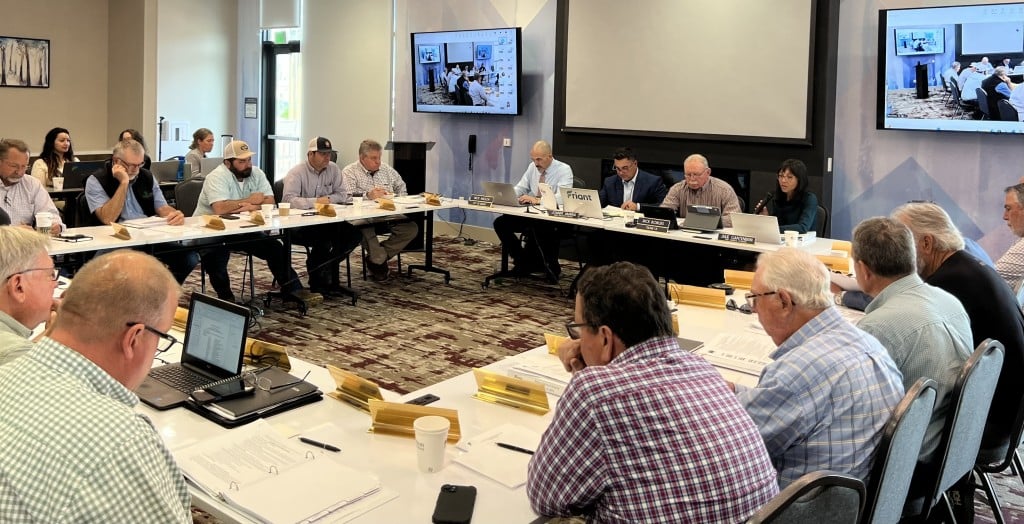 Image of members of the Friant Water Authority meeting to discuss settling lawsuits