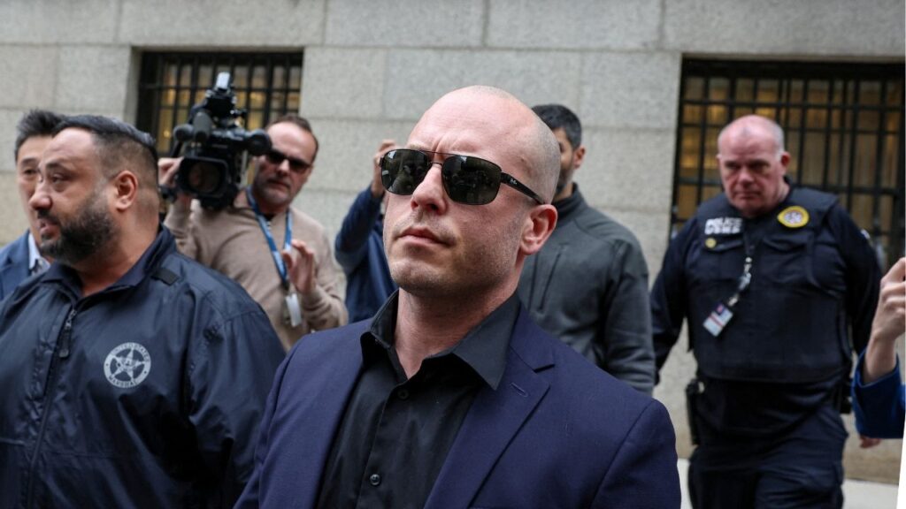Gannon Van Dyke, a U.S. Army soldier accused of using classified information to place bets on Nicolas Maduro's ouster as Venezuelan president, at the Manhattan Federal Courthouse following his court appearance, in New York City, U.S., April 28, 2026. (Reuters/Brendan McDermid)