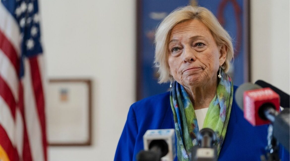 Gov. Janet Mills speaks at a press conference in Portland, Maine, Jan. 22, 2026. Mills, the Democratic establishment’s choice to contest a seat long held by the Republican Sen. Susan Collins, suspended her campaign on April 30, saying she no longer had the financial resources to compete against Graham Platner, a progressive political newcomer. (Sophie Park/The New York Times)