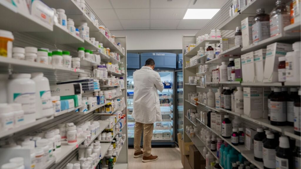 Inside the pharmacy at a hospital in Newark, N.J., Oct. 16, 2025. A single batch of the widely prescribed anti-anxiety drug Xanax has been recalled, according to the Food and Drug Administration. (Hiroko Masuike/The New York Times)