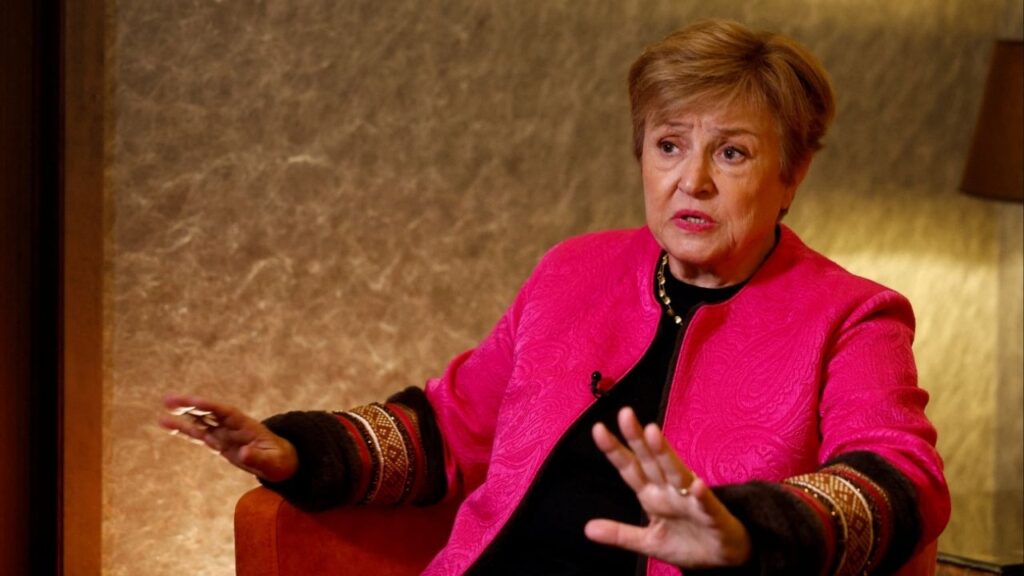 International Monetary Fund (IMF) Managing Director Kristalina Georgieva speaks during an interview with Reuters, amid Russia's attack on Ukraine, in Kyiv, Ukraine January 15, 2026. (Reuters File)