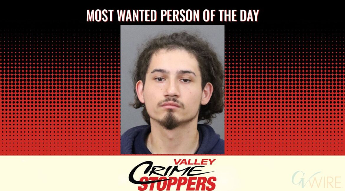 Isaiah Marcus Alcazar is Valley Crime Stoppers' Most Wanted Person of the Day for April 9, 2026. (Valley Crimes Stoppers)