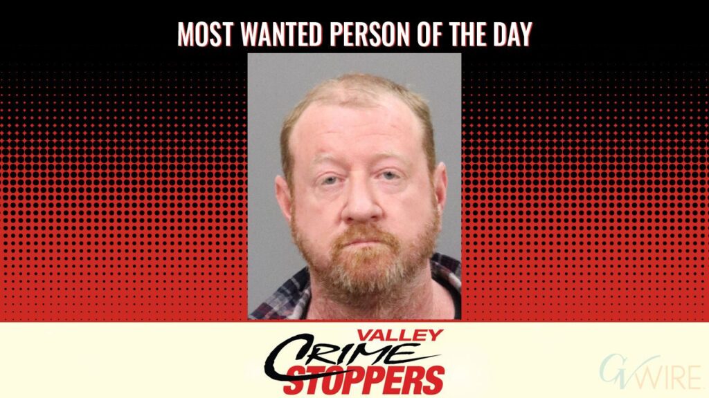 Jason Samuel Hass is Valley Crime Stoppers' Most Wanted Person of the Day for April 20, 2026. (Valley Crimes Stoppers)