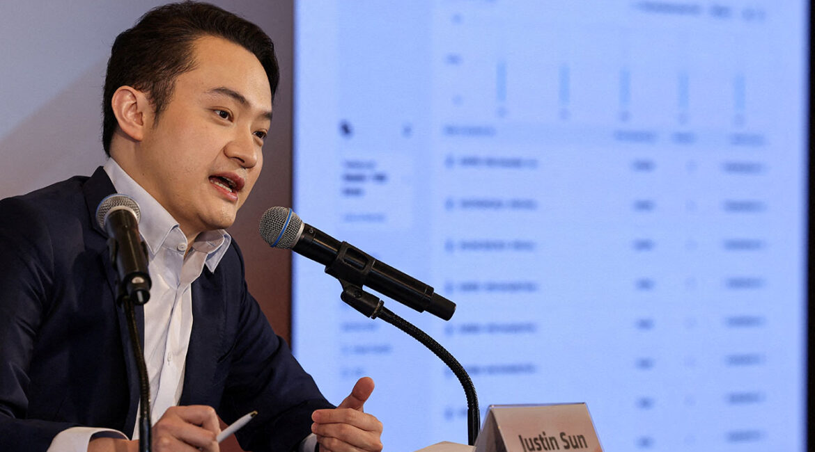 Justin Sun, founder of Tron, speaks during an press conference in Hong Kong, China April 3, 2025. (Reuters File)