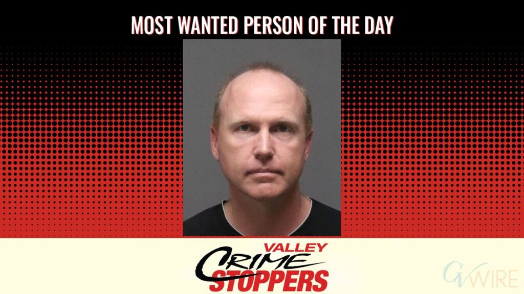 Kyle David Axton is Valley Crime Stoppers' Most Wanted Person of the Day for April 22, 2026. (Valley Crimes Stoppers)