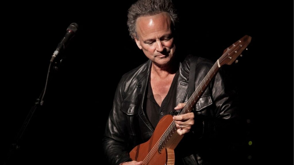 Lindsey Buckingham performs during tour for his new album "Seeds We Sow" at Town Hall in New York, Sept. 27, 2011. A woman accused of stalking the former Fleetwood Mac guitarist Lindsey Buckingham and dousing him with an unknown substance was arrested in Indiana in April 2026, the authorities said. (Chad Batka/The New York Times)