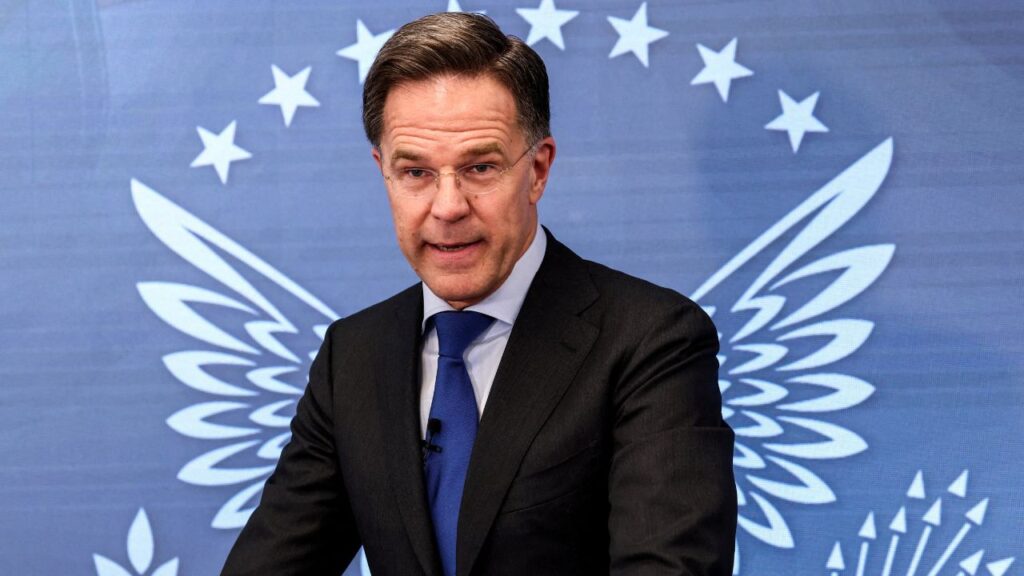 NATO's Secretary General Mark Rutte delivers a speech at the Ronald Reagan Presidential Foundation and Institute in Washington D.C., U.S., April 9, 2026. (REUTERS/Kevin Lamarque /File Photo)