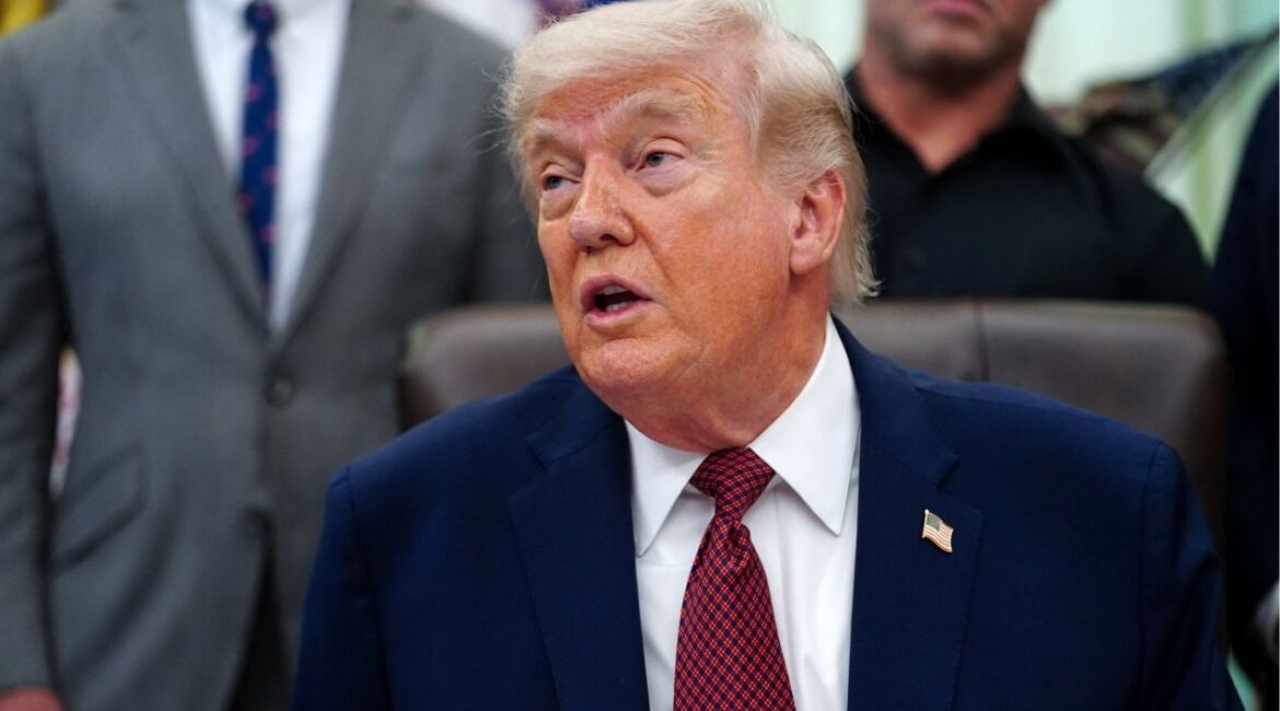 President Donald Trump speaks about research into mental health treatments in the Oval Office of the White House in Washington, D.C., April 18, 2026. (Reuters File)