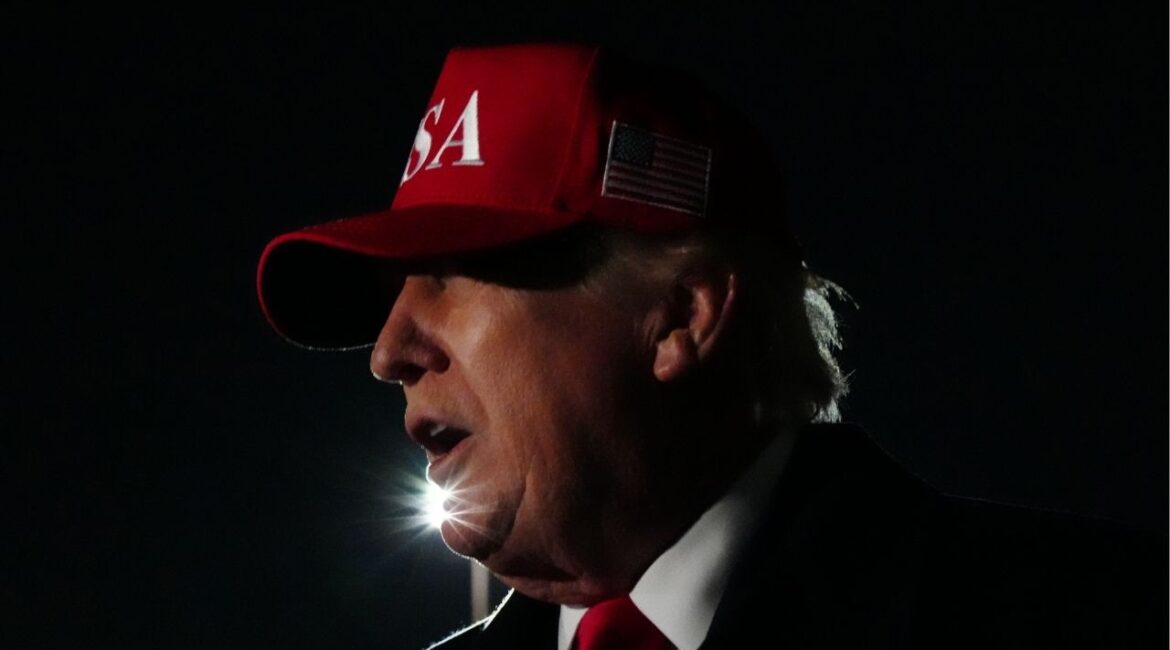 President Donald Trump speaks to reporters after disembarking Air Force One at Joint Base Andrews in Maryland, on Sunday, April 12, 2026. Trump said on Monday that he had thought the image he had posted to his Truth Social account had depicted him not as Jesus — but as a physician. (Tierney L. Cross/The New York Times)