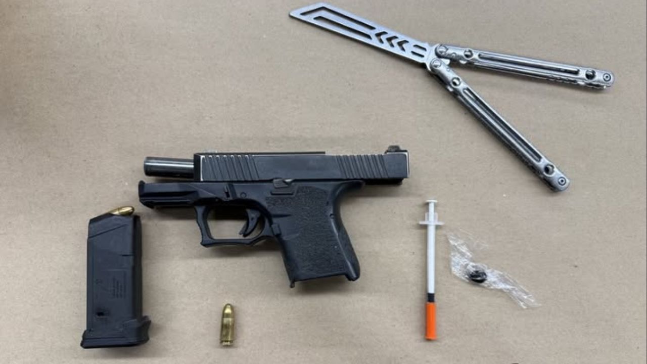 Sanger officers arrested Selma Bulldog gang member George Sanchez on Thursday, April 2, 2026, after finding him with a loaded firearm and illegal narcotics while on patrol. (Sanger PD)