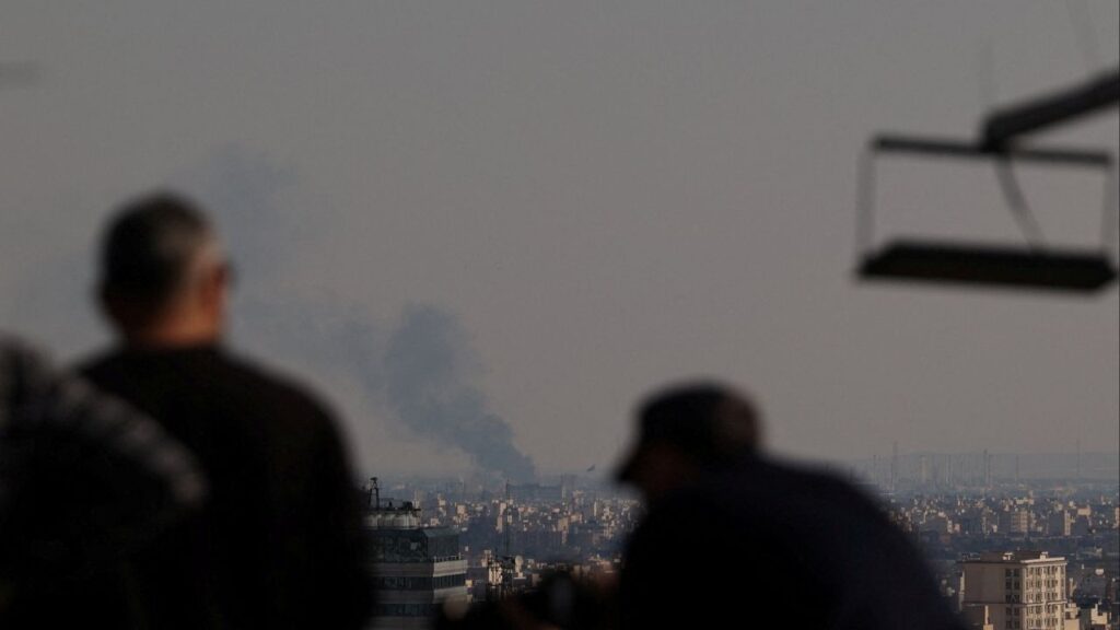 Smoke rises following a strike, amid the U.S.-Israeli conflict with Iran, in Tehran, Iran, April 1, 2026. (Majid Asgaripour/WANA (West Asia News Agency) via Reuters)