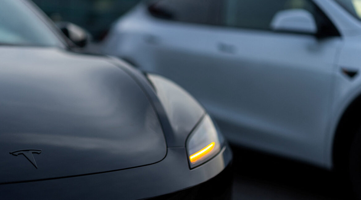 Tesla vehicles are shown at a Tesla dealership in Buena Park, California, U.S., January 28, 2026. (Reuters/Mike Blake)