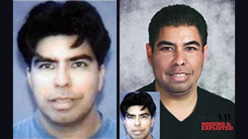 The FBI is actively searching for Gilbert Arredondo Hernandez, wanted for abducting his son from Tehachapi, California, in 1997. Photo on the left age progressed to 46 years of age. (FBI)