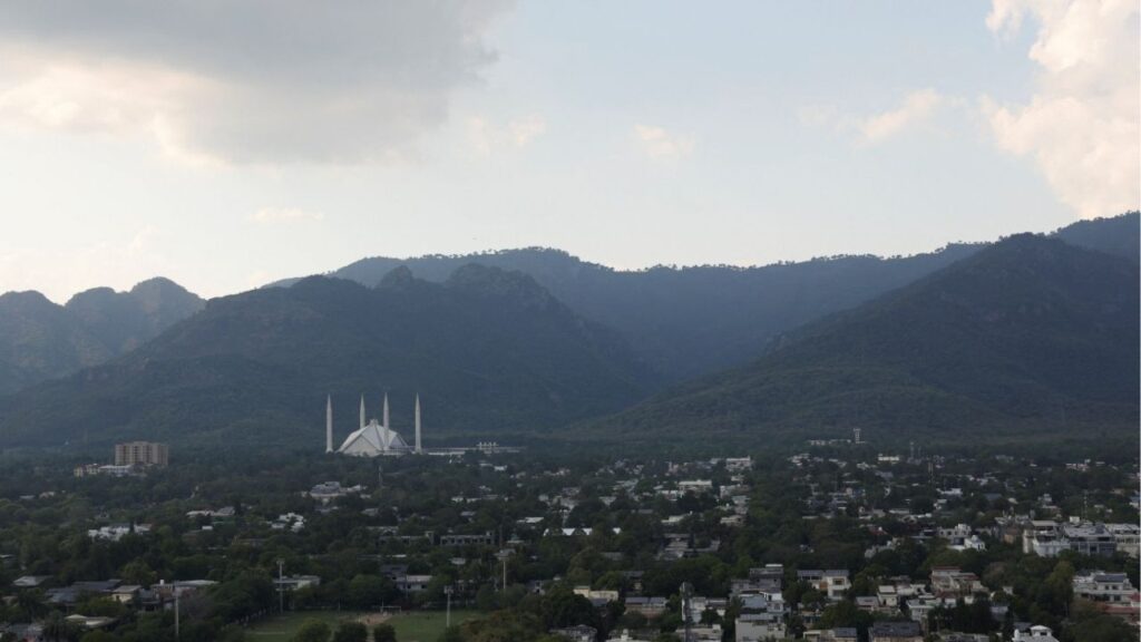 The Faisal Masjid, as Pakistan gears up to host the U.S. and Iran for peace talks, in Islamabad, Pakistan April 9, 2026. (Reuters/Akhtar Soomro)