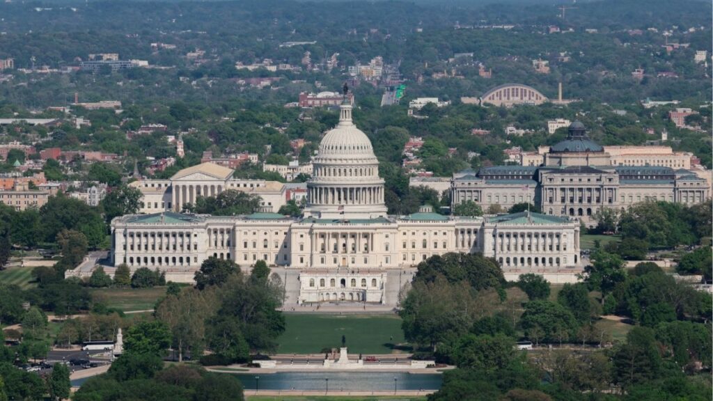 The U.S. Capitol Building and Library of Congress in Washington, D.C., U.S., April 16, 2026. (Reuters/Kylie Cooper)