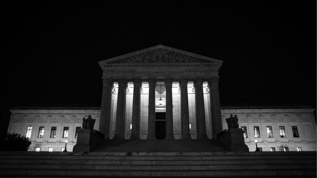The U.S. Supreme Court in Washington, on March 23, 2016. When the Supreme Court halted the Obama administration’s Clean Power Plan in 2016, the justices acted before any other court had addressed its lawfulness. It was the birth of the ‘shadow docket’, which the Roberts court now uses routinely. (Gabriella Demczuk/The New York Times)