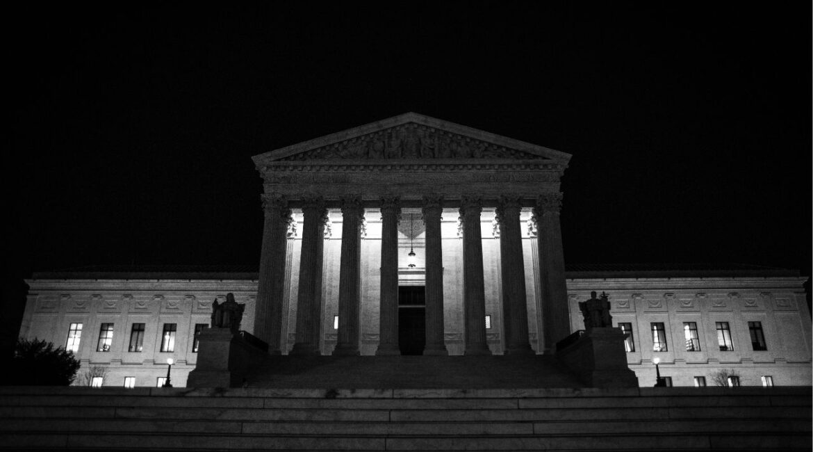 The U.S. Supreme Court in Washington, on March 23, 2016. When the Supreme Court halted the Obama administration’s Clean Power Plan in 2016, the justices acted before any other court had addressed its lawfulness. It was the birth of the ‘shadow docket’, which the Roberts court now uses routinely. (Gabriella Demczuk/The New York Times)