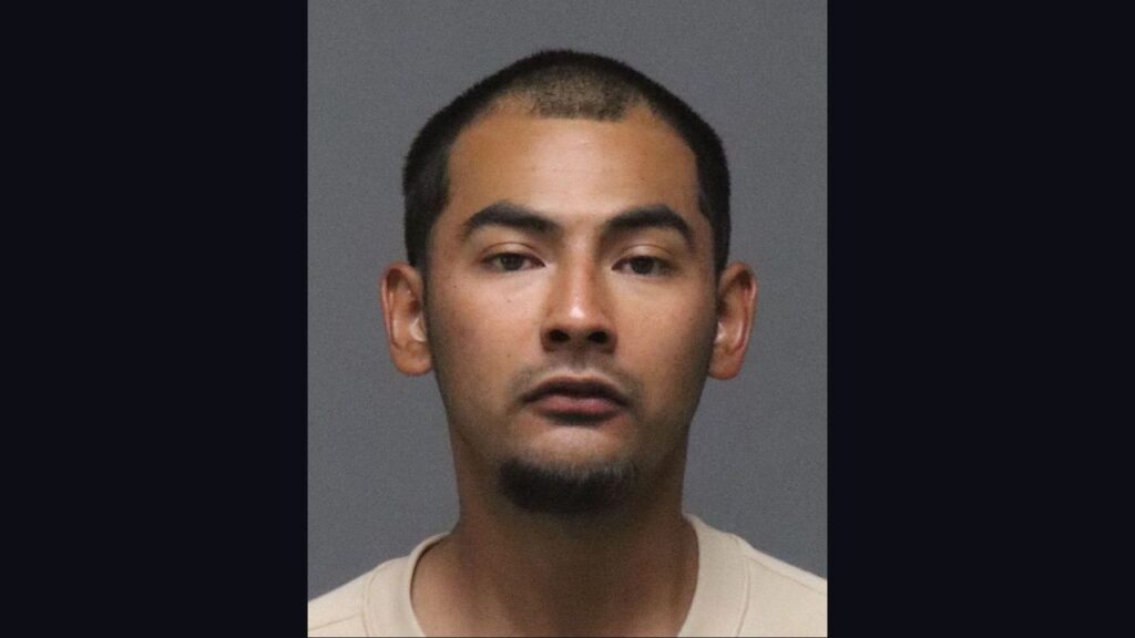 Timothy Seth Chavez, 22, turned himself in Monday night after a morning crash at McKinley Avenue and Freeway 41 in Fresno killed two people, and he was booked on multiple felony charges including gross vehicular manslaughter and hit and run. (Fresno PD)