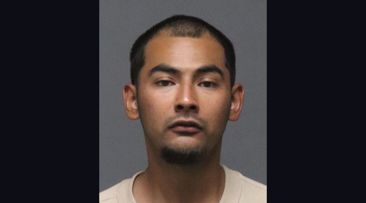 Timothy Seth Chavez, 22, turned himself in Monday night after a morning crash at McKinley Avenue and Freeway 41 in Fresno killed two people, and he was booked on multiple felony charges including gross vehicular manslaughter and hit and run. (Fresno PD)