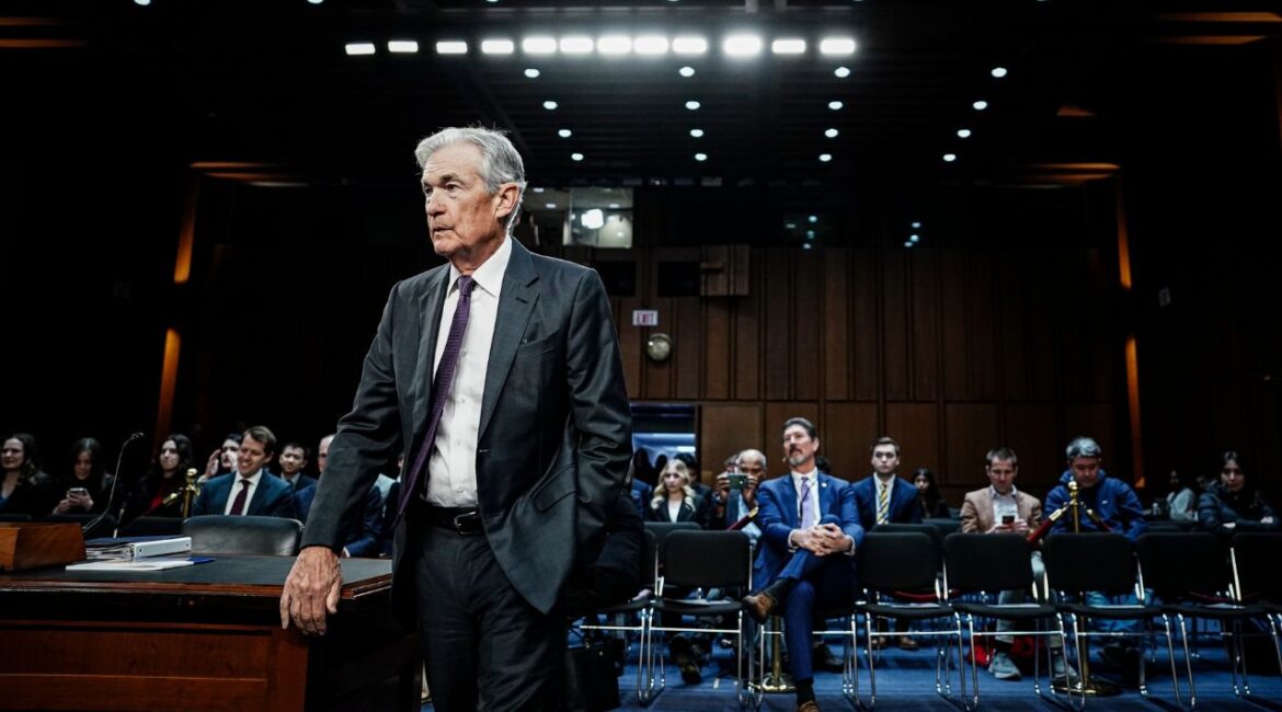 Jerome Powell, the Federal Reserve chair, arrives to testify on Capitol Hill in Washington, Feb. 11, 2025. President Donald Trump vowed on April 15, 2026 to fire Powell if he opted to stay on at the Federal Reserve after his term as chair ends. (Haiyun Jiang/The New York Times)