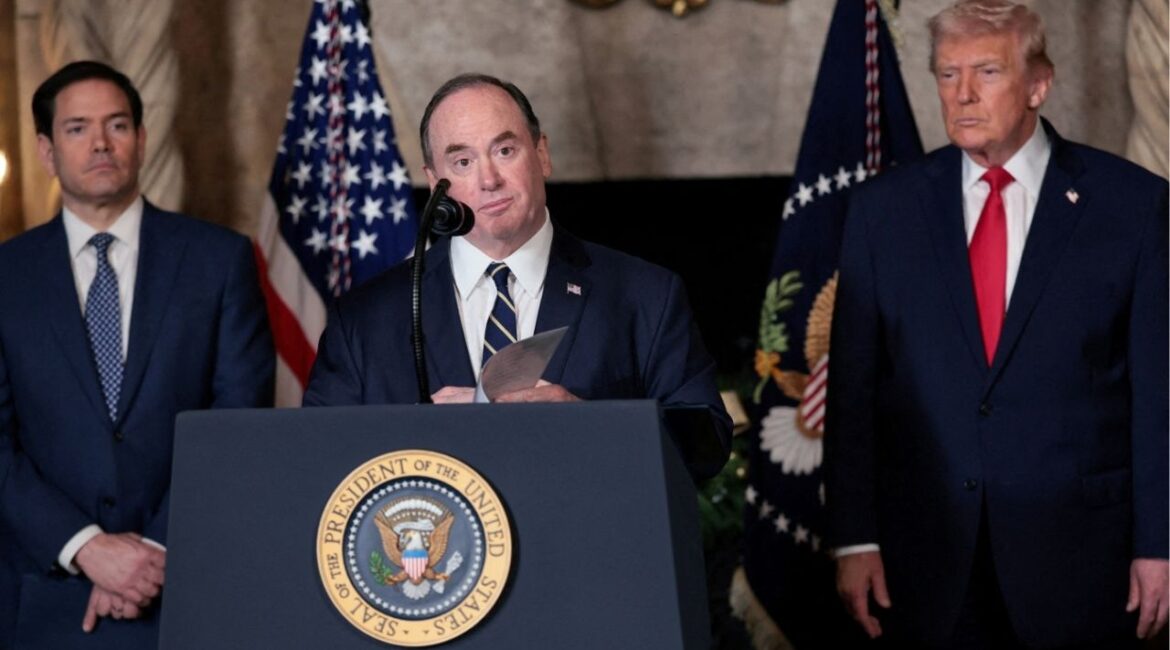 U.S. Secretary of the Navy John Phelan speaks, after President Donald Trump announced the Navy's "Golden Fleet", at Mar-a-lago in Palm Beach, Florida, U.S., December 22, 2025. (Reuters File)