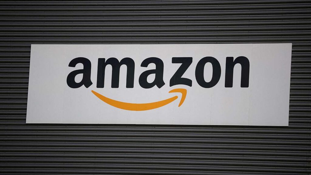 Amazon logo outside an Amazon warehouse in Manchester, Britain, October 28, 2025. (Reuters/File Photo)