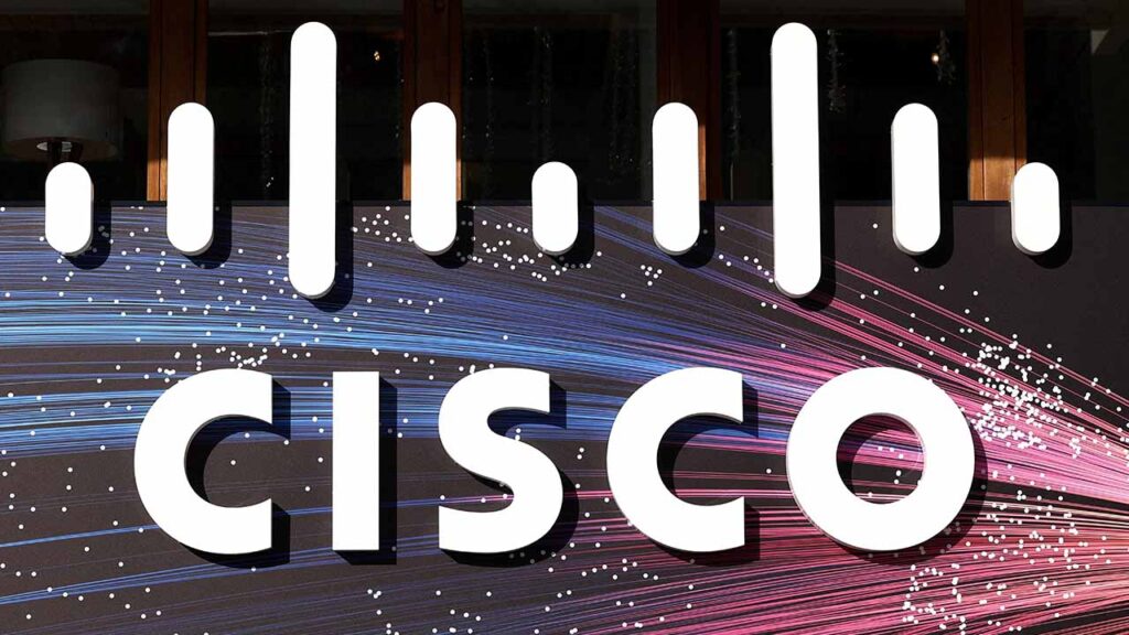 A logo of CISCO sits outside the company's house on the opening day of the 55th annual meeting of the World Economic Forum (WEF) in Davos, Switzerland, January 20, 2025. (Reuters/File Photo)