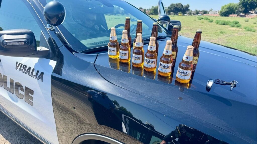 A 30-year-old man was arrested Sunday after police said he tried to rob a Circle K of two six-packs of beer at knifepoint before fleeing on a bicycle in Visalia on Sunday, May 10, 2026. (Visalia PD)