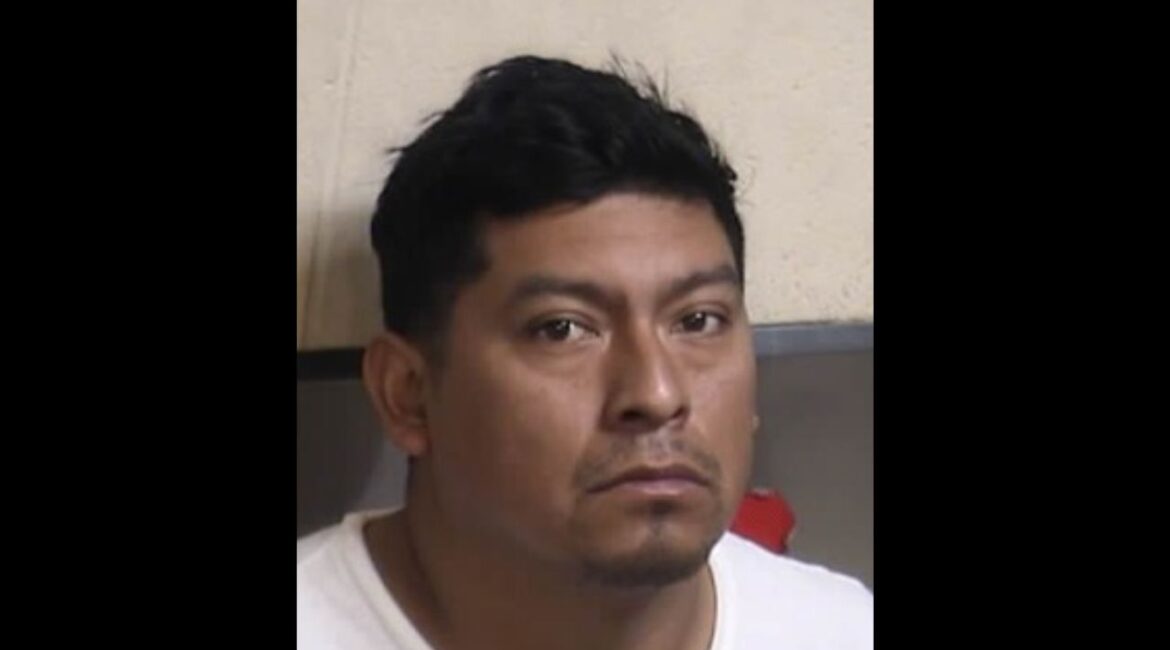 A Coalinga man was arrested on suspicion of domestic violence, child endangerment and DUI after police used a K-9 to apprehend him during a felony traffic stop Saturday, authorities said. (Coalinga PD)