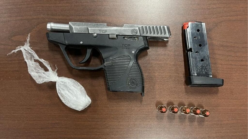 A Madera probationer and documented gang member was arrested Wednesday after a traffic stop led to the discovery of a stolen firearm and methamphetamine, police said. (Madera PD)