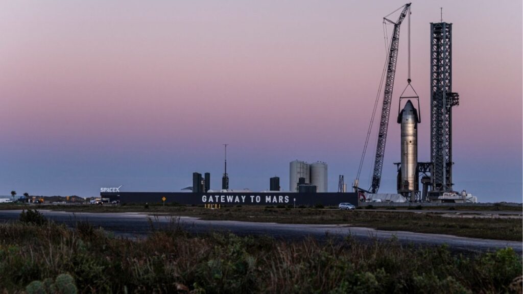 A SpaceX launch site near Boca Chica Beach in Cameron County, Texas, Feb. 21, 2024. The first stage of Terafab, a giant computer chip plant led by SpaceX, will cost at least $55 billion, according to a public hearing notice filed on May 6, 2026 in Grimes County, Texas, where the factory will be located. Total spending could reach $119 billion. (Meridith Kohut/The New York Times)..