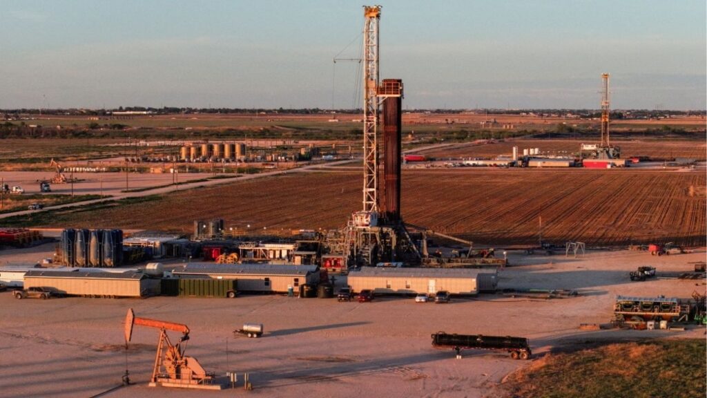 A drone view of drilling rigs in Midland, Texas, U.S. June 11, 2025. (Reuters File)