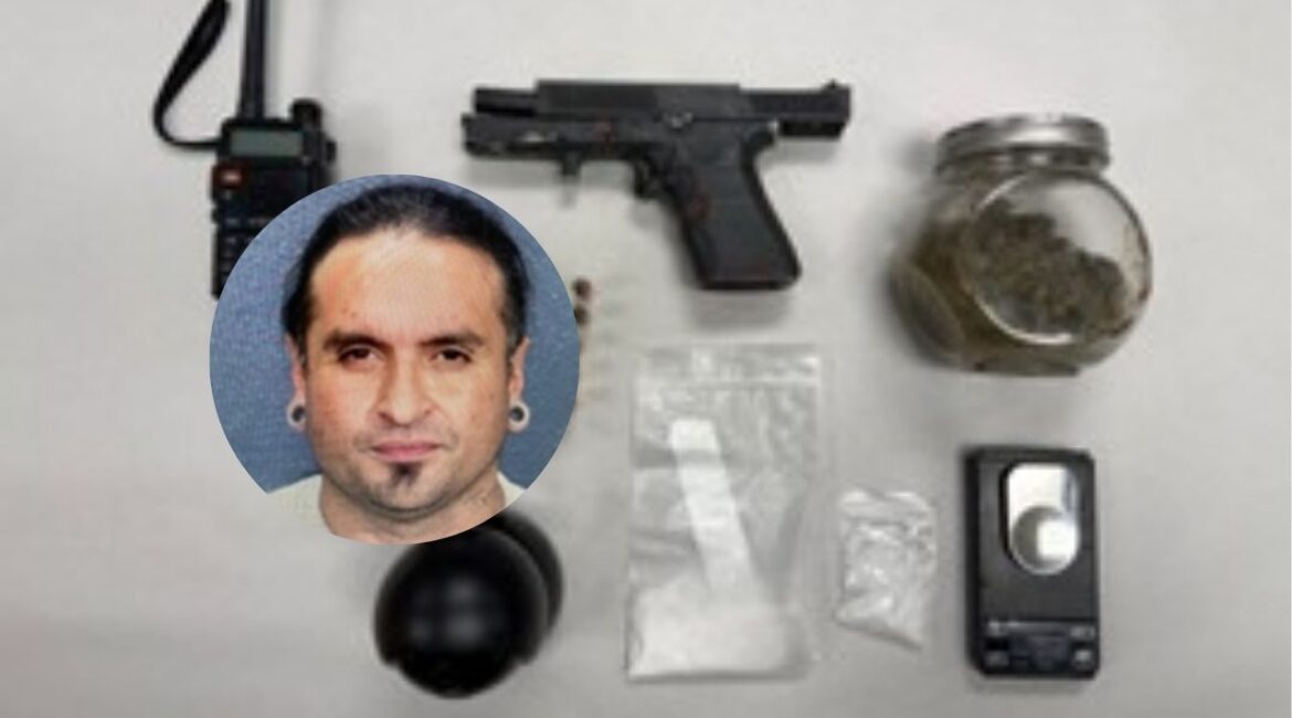 A narcotics search in Coalinga on Friday, May 1, 2026, led to the arrest of a Adan Rivero (picutred) and Joseline Montellano after officers found drug sales evidence and an illegal, privately made firearm, police said. (Coalinga PD)
