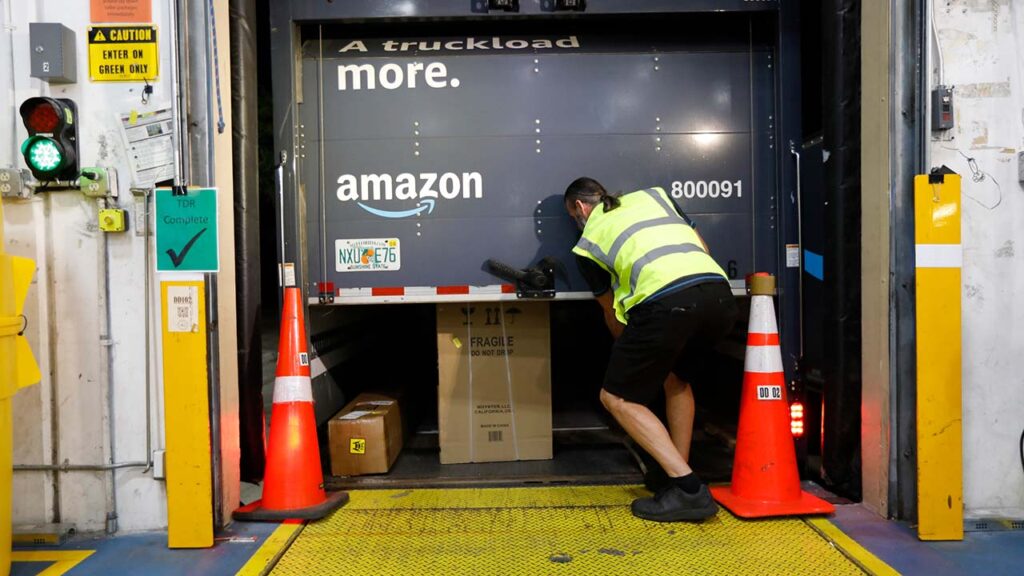 An employee working at an Amazon fulfillment center in St. Petersburg, Fla., Nov. 20, 2023. Amazon said on Monday, May 4, 2026, that its supply chain services, already used by the company’s partners to move goods around the world, will become available to businesses outside of its online orbit. (Octavio Jones/The New York Times)