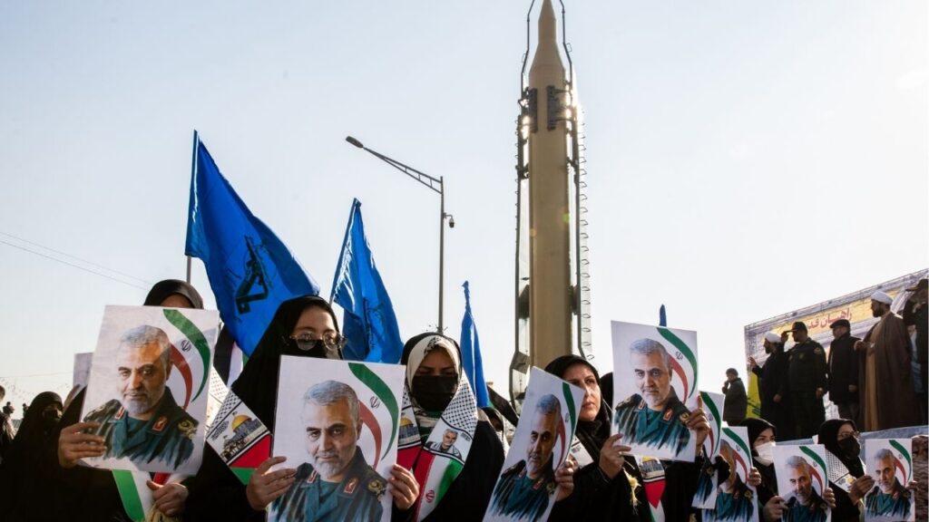 An Iranian military parade in Tehran, Iran, Jan. 10, 2025. Iran has regained access to roughly 90 percent of its underground missile storage and launch facilities nationwide, according to the U.S. assessments. (Arash Khamooshi/The New York Times)