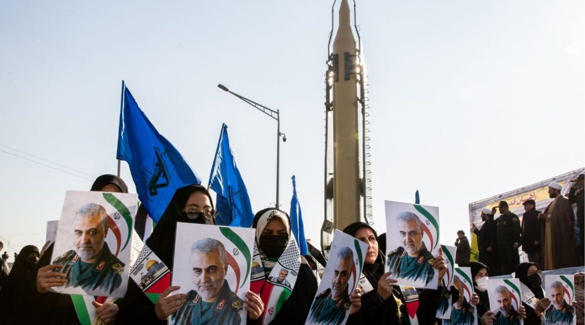 An Iranian military parade in Tehran, Iran, Jan. 10, 2025. Iran has regained access to roughly 90 percent of its underground missile storage and launch facilities nationwide, according to the U.S. assessments. (Arash Khamooshi/The New York Times)