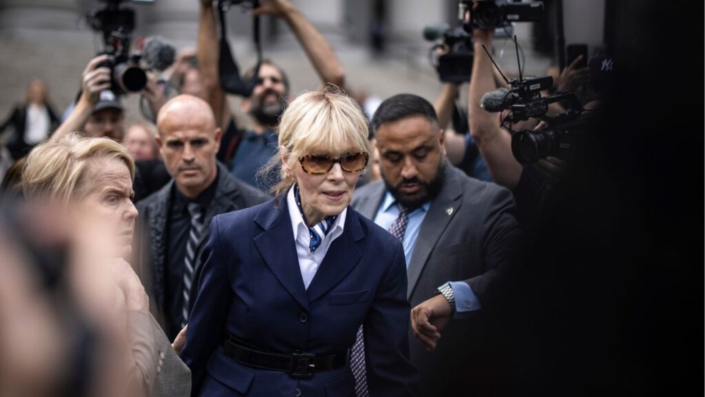 Author E. Jean Carroll leaves the Thurgood Marshall United States Courthouse in lower Manhattan, Sept. 6, 2024. Andrew Boutros, the Trump-appointed U.S. attorney for Northern Illinois, has opened a criminal investigation into Carroll, the 82-year-old former magazine writer who accused President Trump of sexual assault, according to a person with direct knowledge of the situation. (Dave Sanders/The New York Times)