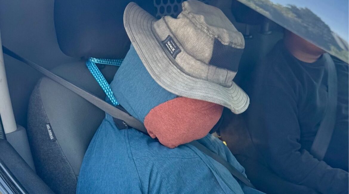 CHP officers in Hayward cited a driver accused of using a mannequin as a fake passenger to improperly qualify for reduced tolls in a high-occupancy vehicle lane. (CHP)