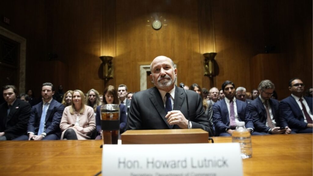 Commerce Secretary Howard Lutnick appears at a Senate Appropriations Committee hearing in Washington on funding for the deployment of broadband internet service on Tuesday, Feb. 10, 2026. Lutnick has boasted of using the power of the federal government to benefit taxpayers with aggressive deal making. (Yuri Gripas/The New York Times)